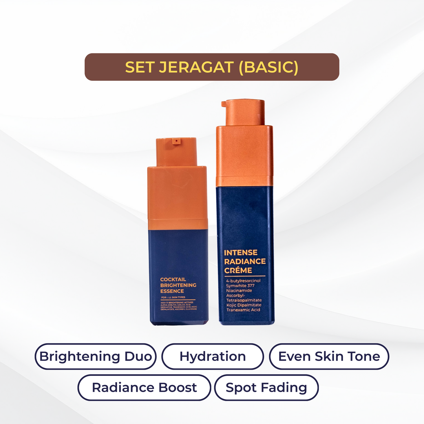 COMBO JERAGAT BASIC - Cocktail Brightening Essence + Intense Radiance Creme