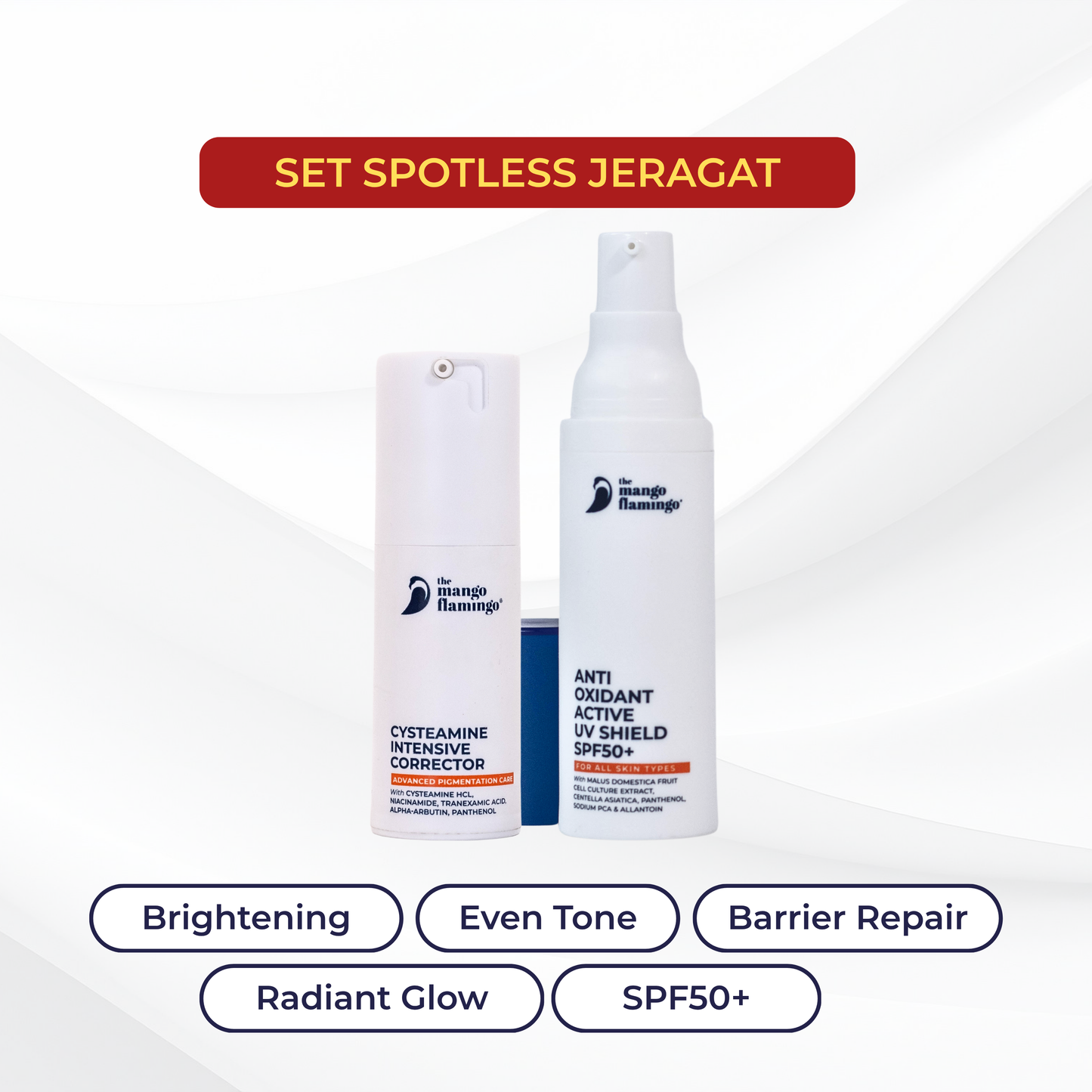 COMBO SPOTLESS JERAGAT (Cysteamine Intensive Corrector & Sunscreen) 30ml  Advanced Dark Spot & Melasma